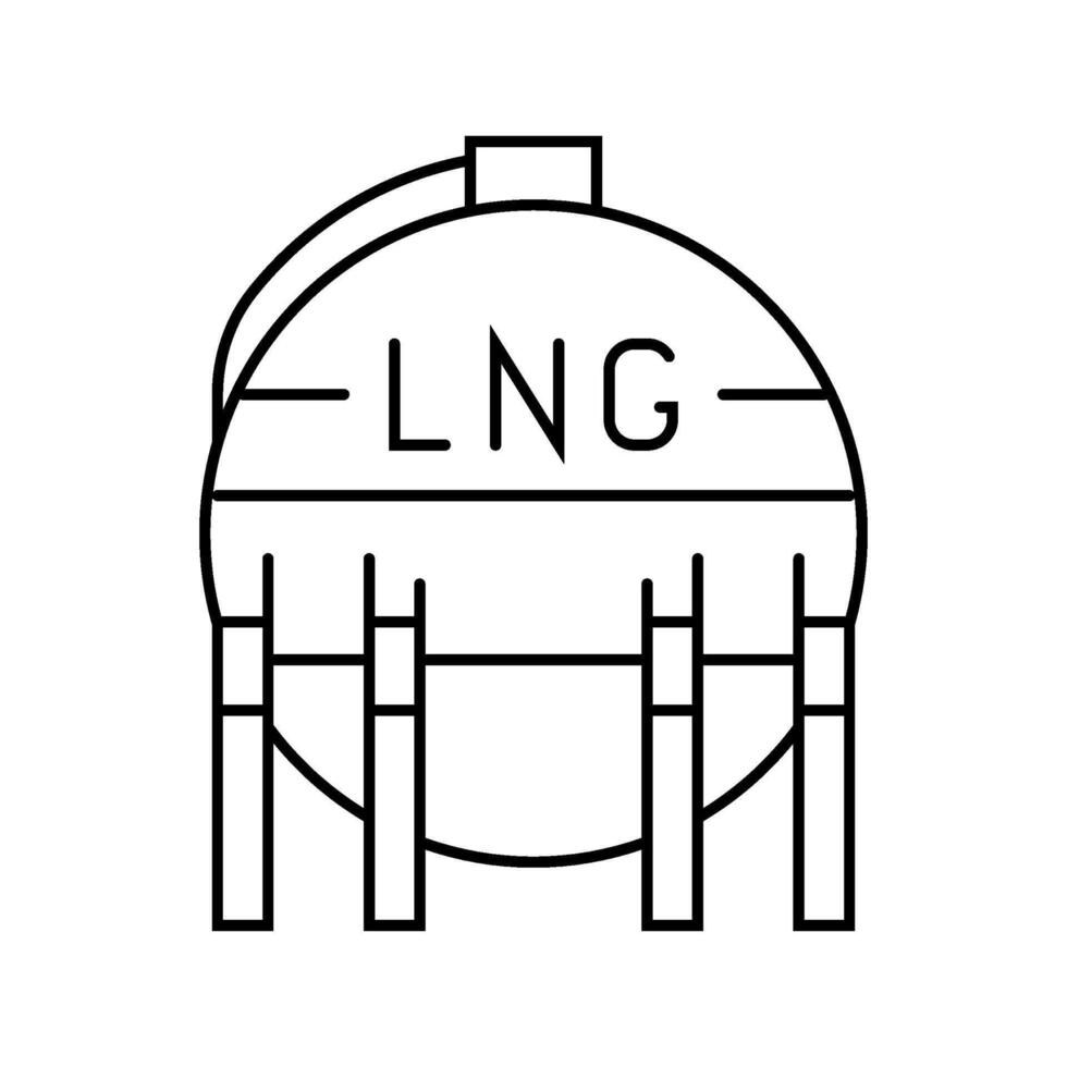 liquefied natural gas lng line icon illustration vector