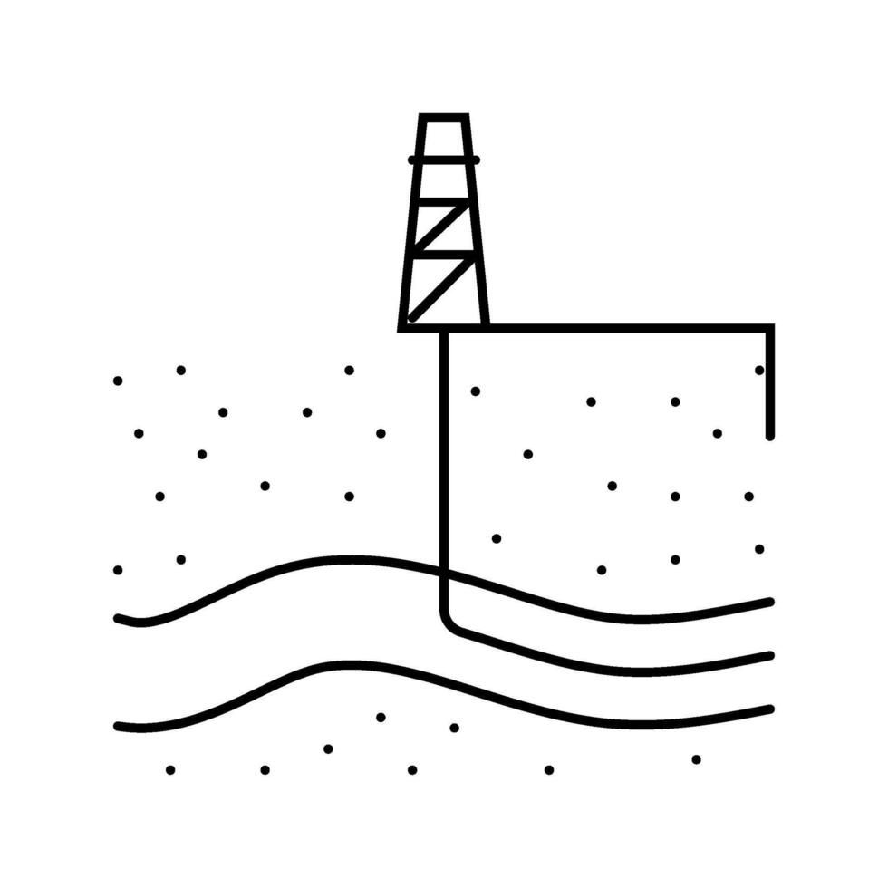 drilling fluids line icon illustration vector