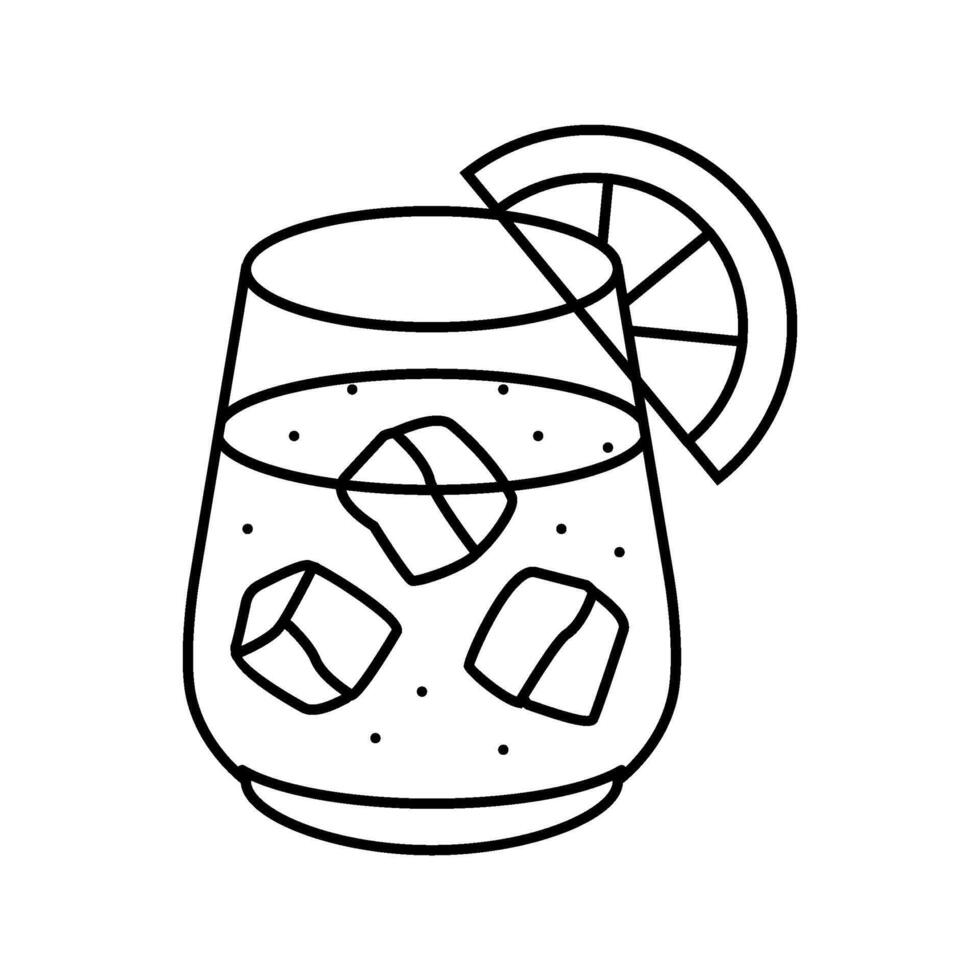tinto de verano spanish cuisine line icon illustration vector