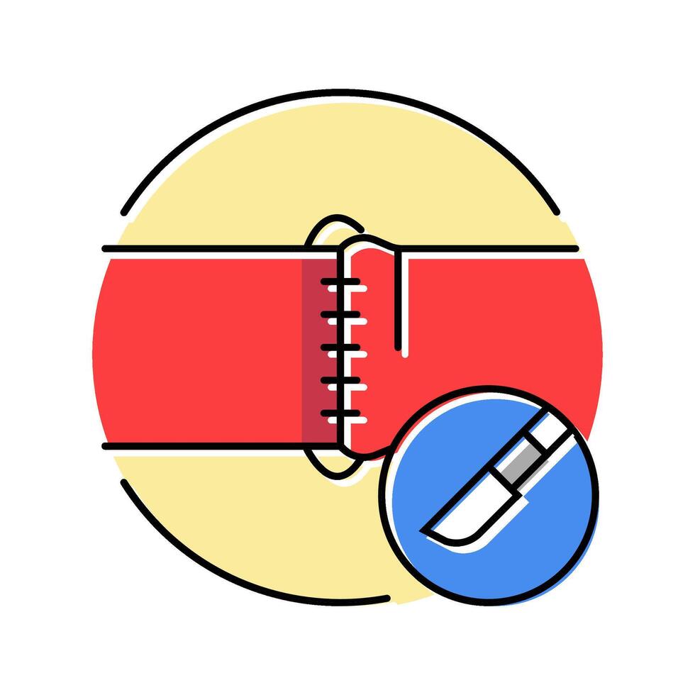 anastomosis surgery doctor color icon illustration vector