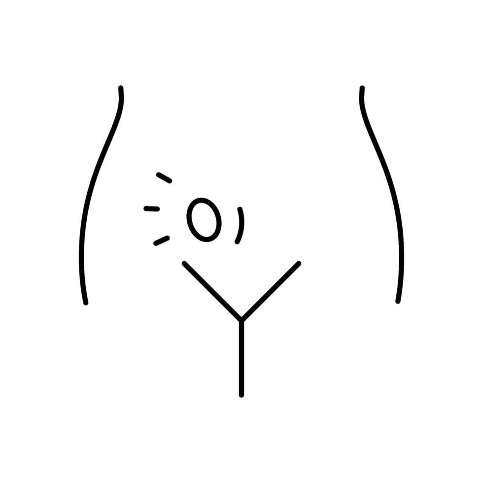 inguinal herniorrhaphy surgery line icon illustration vector