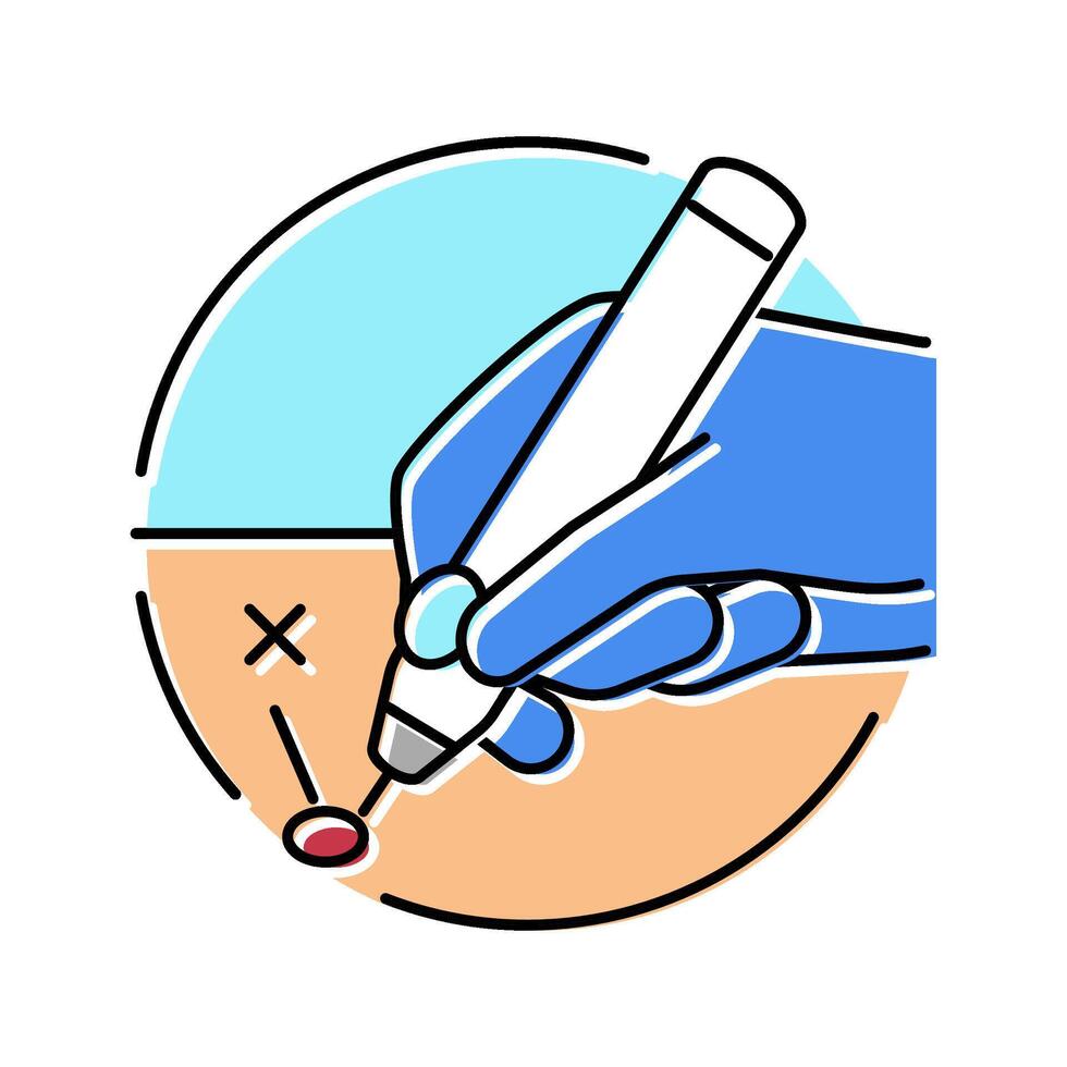 cautery surgery doctor color icon illustration vector