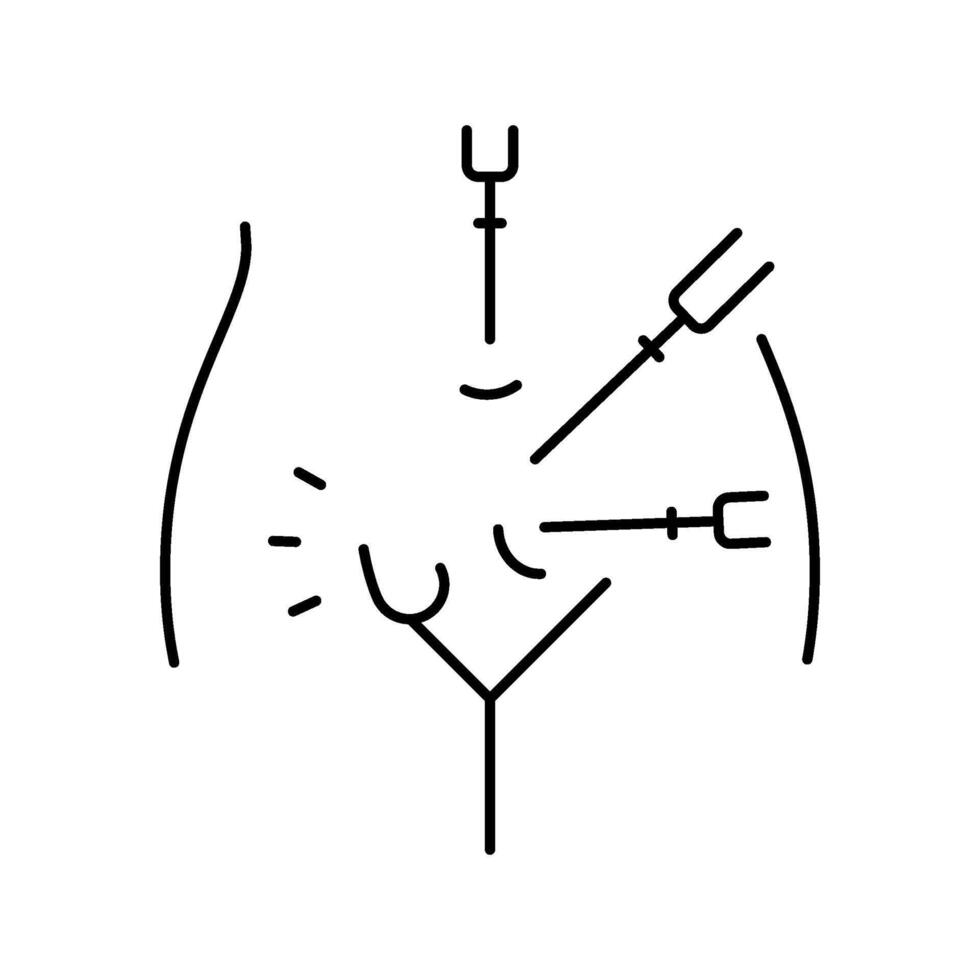 incision surgery doctor line icon illustration vector