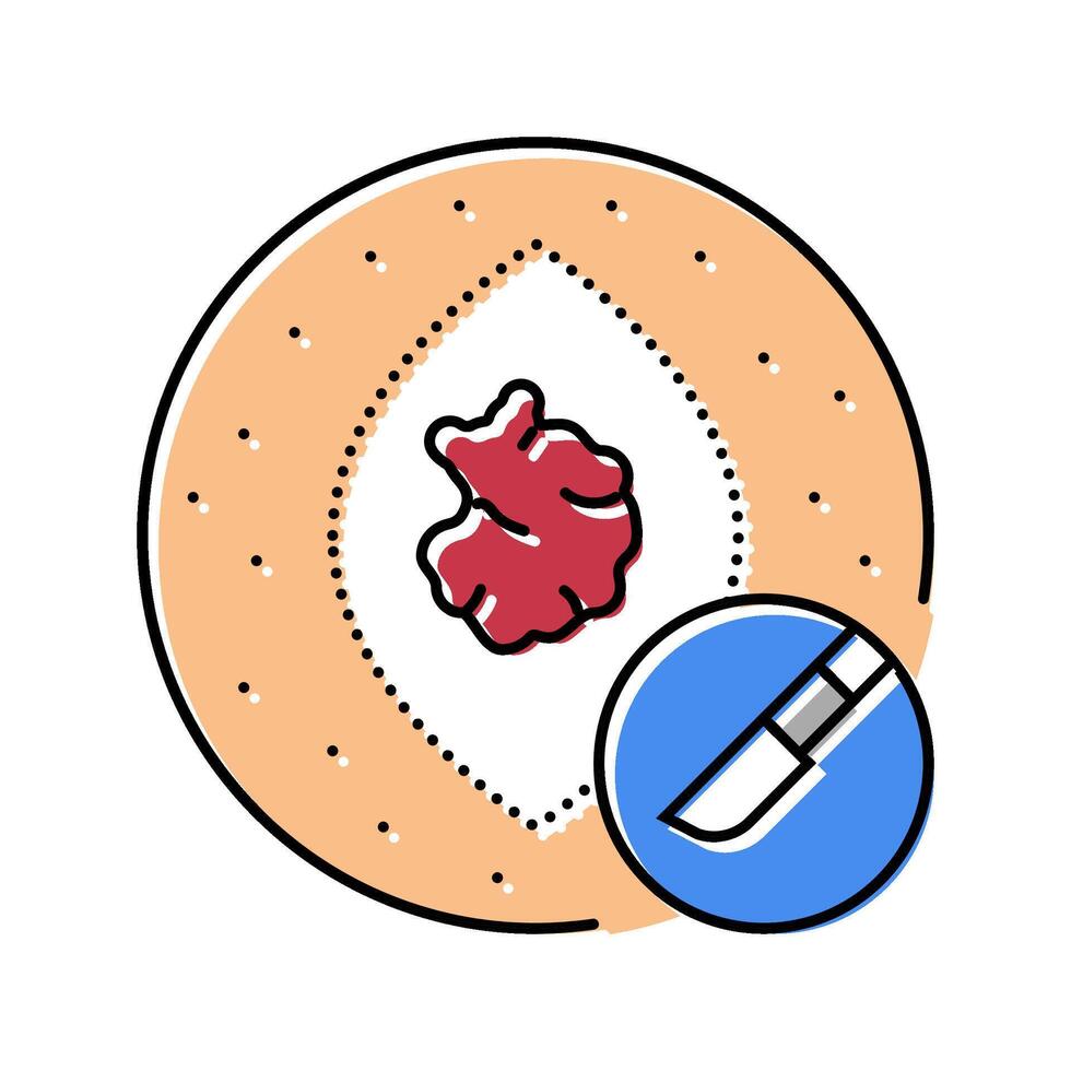 excision surgery doctor color icon illustration vector