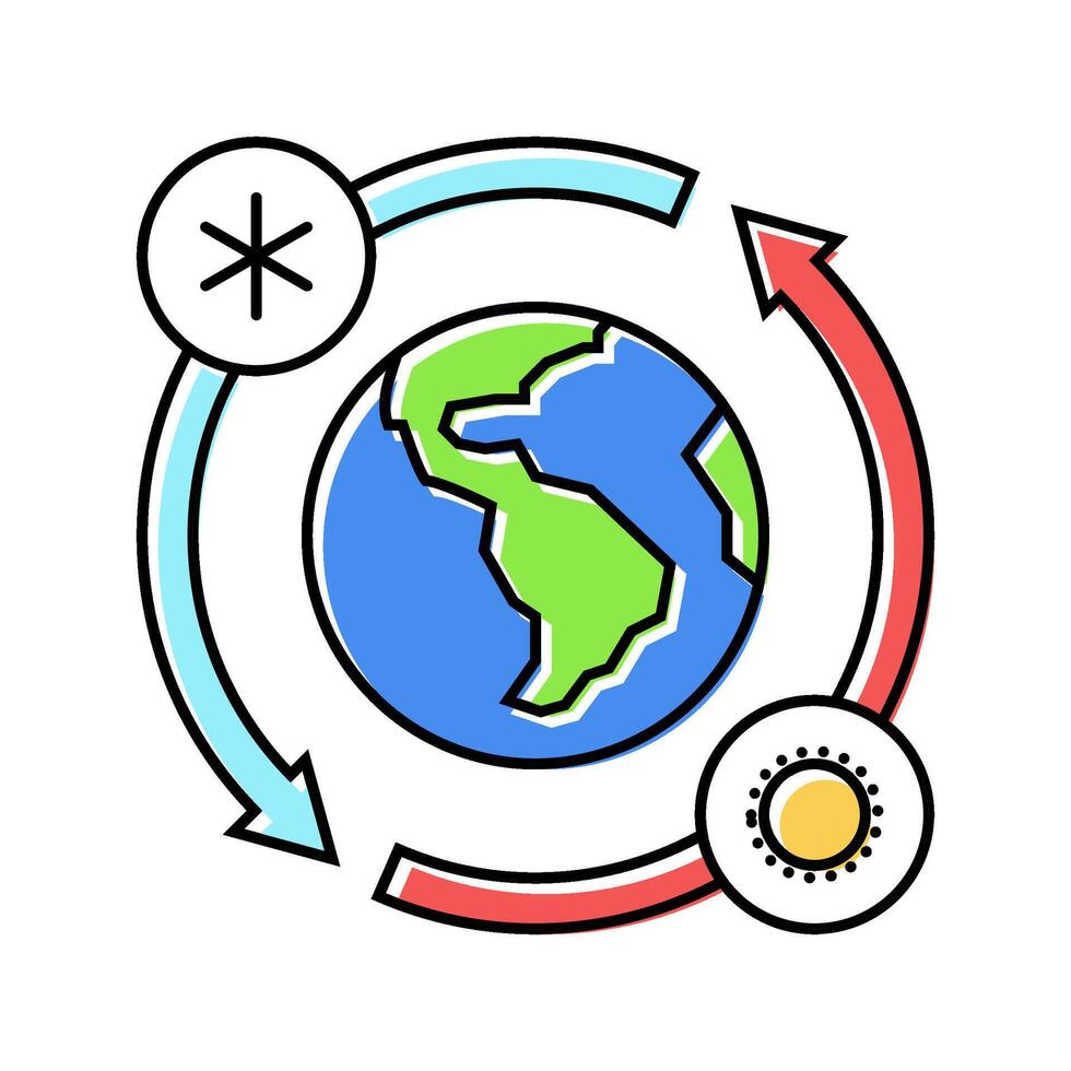 climate resilience energy policy color icon illustration vector