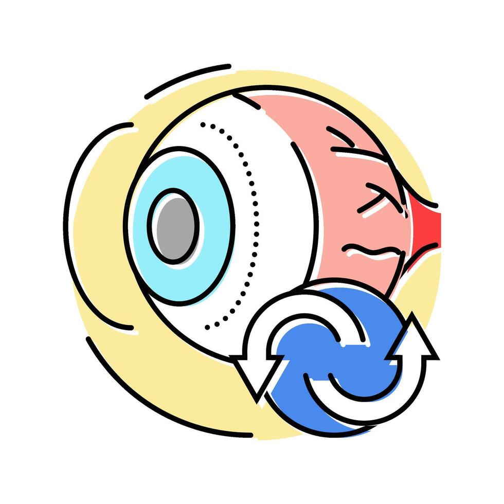 corneal transplant surgery color icon illustration vector