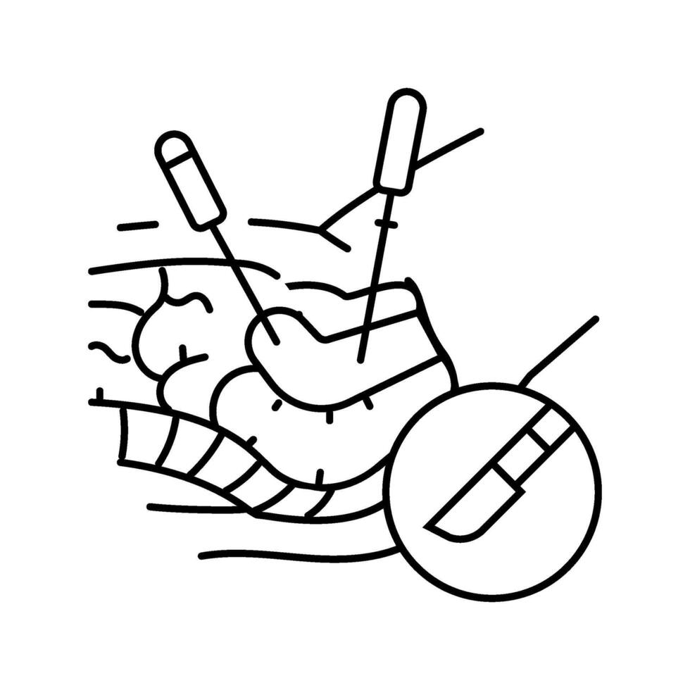 gynecologic laparoscopy line icon illustration vector