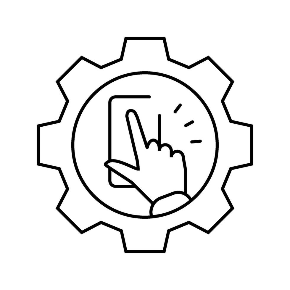 interaction design ux ui line icon illustration vector