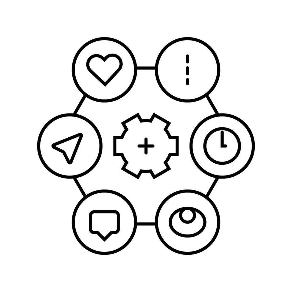 usability ux ui design line icon illustration vector