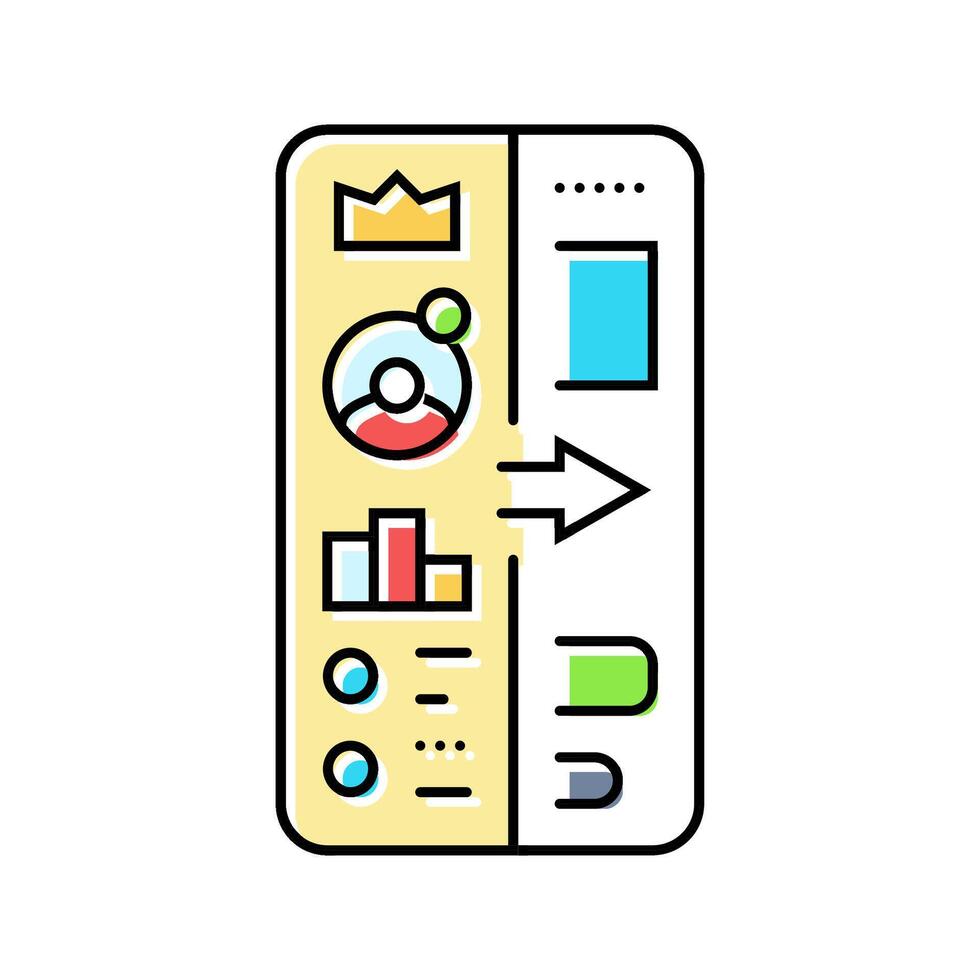 gamification ux ui design color icon illustration vector