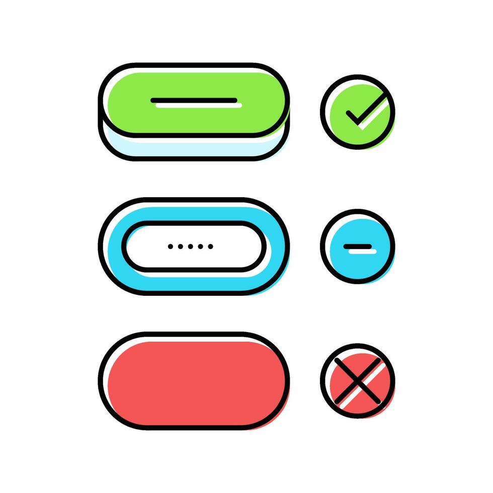 progressive disclosure color icon illustration vector