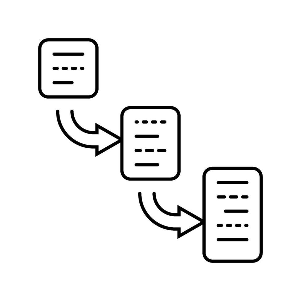 hierarchy ux ui design line icon illustration vector