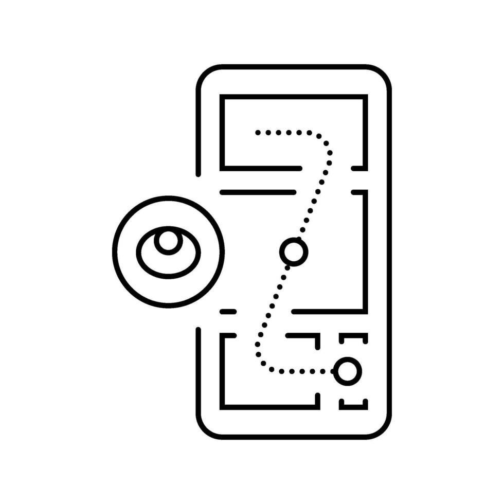 usability testing ux ui design line icon illustration vector