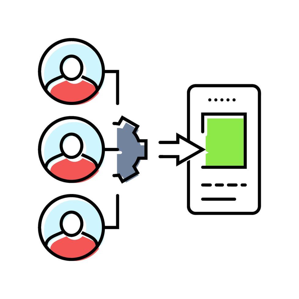 guerrilla testing ux ui design color icon illustration vector