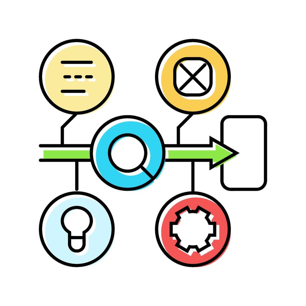 wizard of oz testing ux ui color icon illustration vector