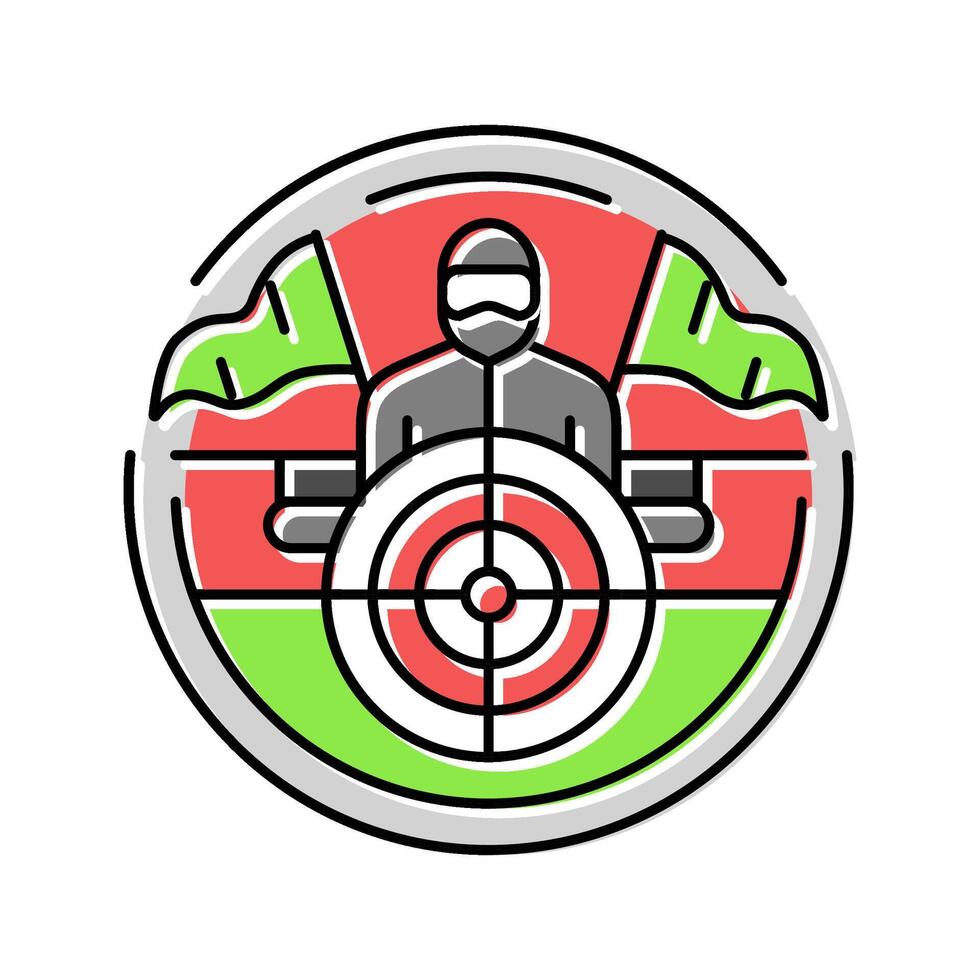 badge paintball game team color icon illustration vector