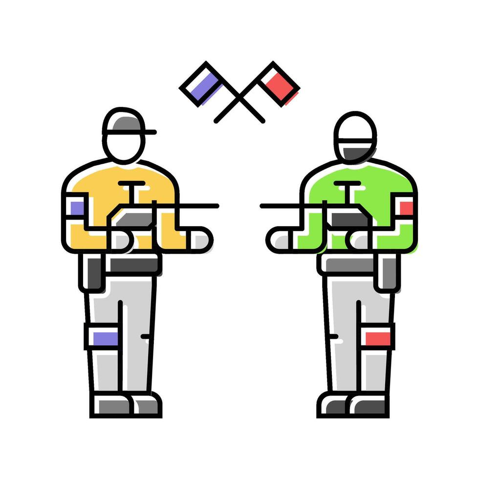 tournament paintball game color icon illustration vector