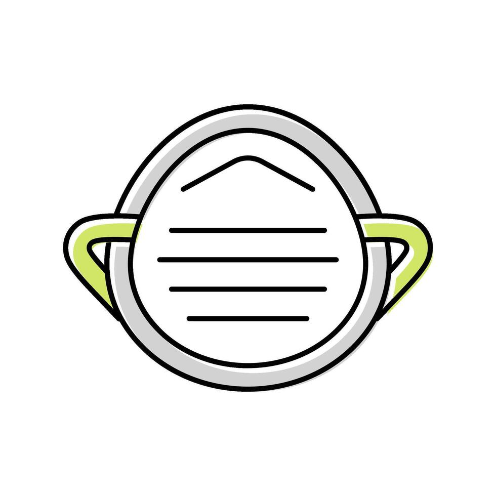 dust mask ppe protective equipment color icon illustration vector