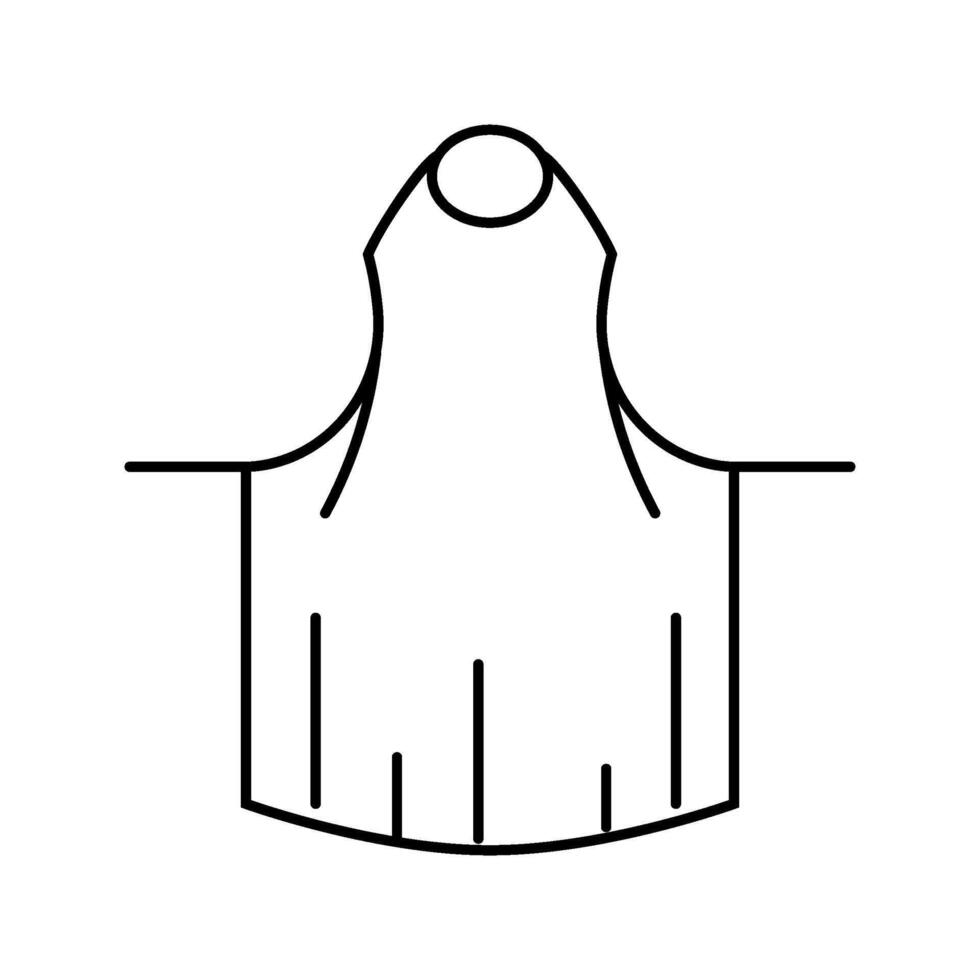 apron ppe protective equipment line icon illustration vector