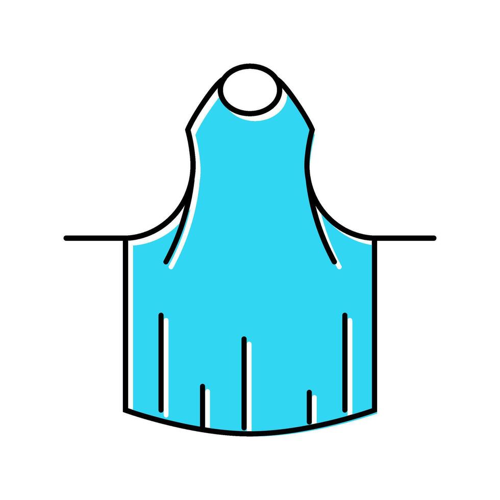 apron ppe protective equipment color icon illustration vector