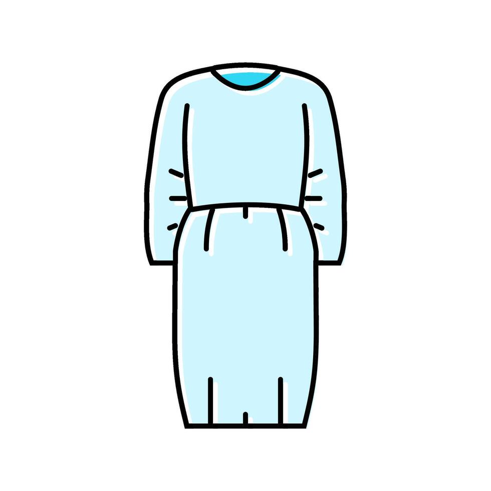isolation gown ppe protective equipment color icon illustration vector