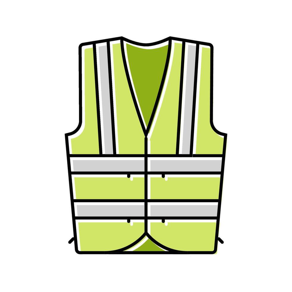 vest ppe protective equipment color icon illustration vector