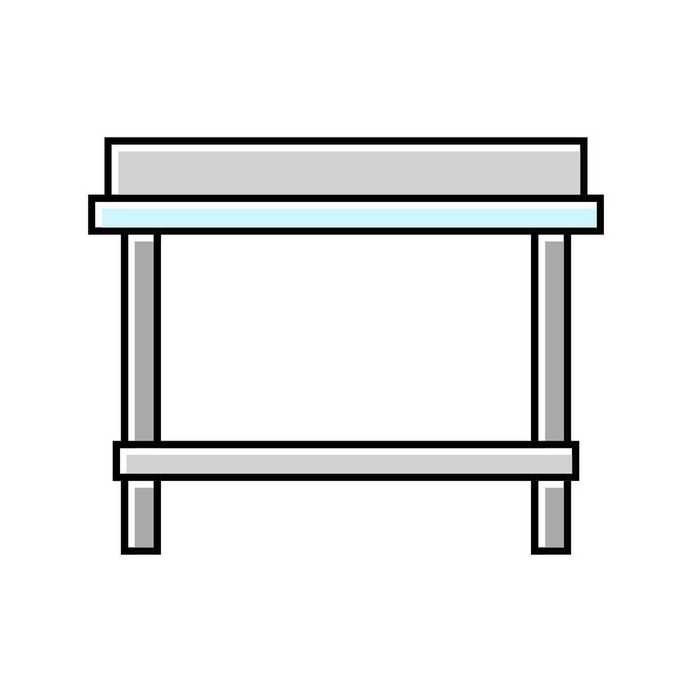 prep table restaurant equipment color icon illustration vector