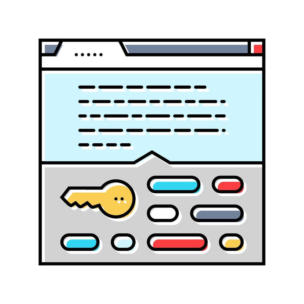 keywords seo color icon illustration vector