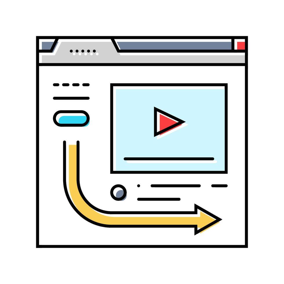 internal linking seo color icon illustration vector