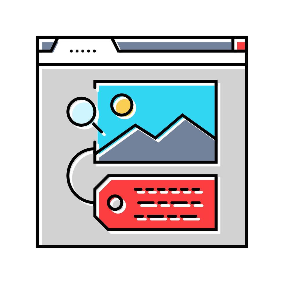 alt text seo color icon illustration vector