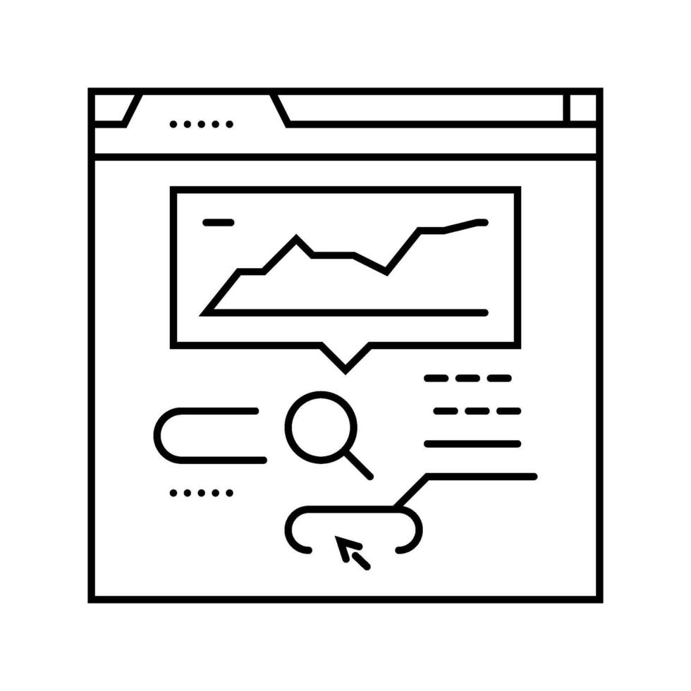 organic click through rate seo line icon illustration vector