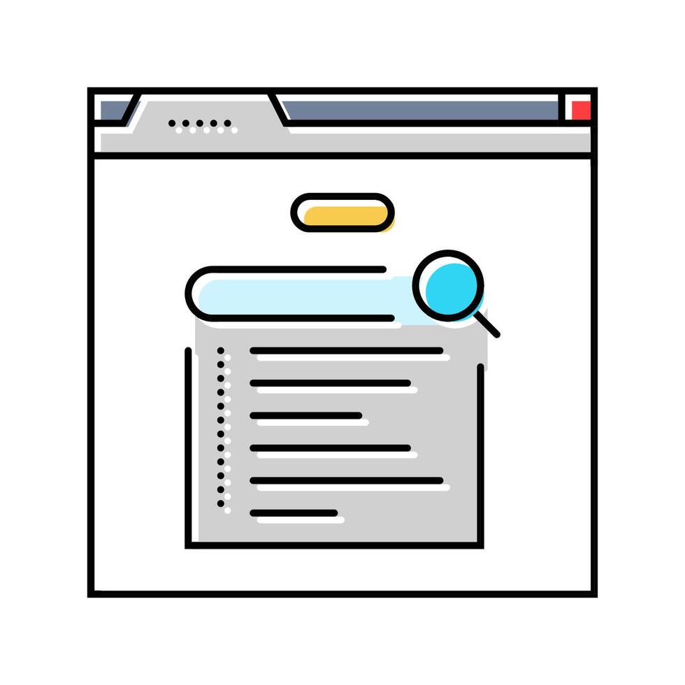 zero click searches seo color icon illustration vector