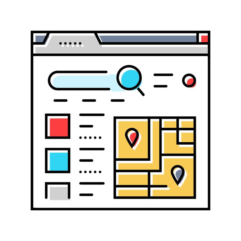 social bookmarking seo color icon illustration vector