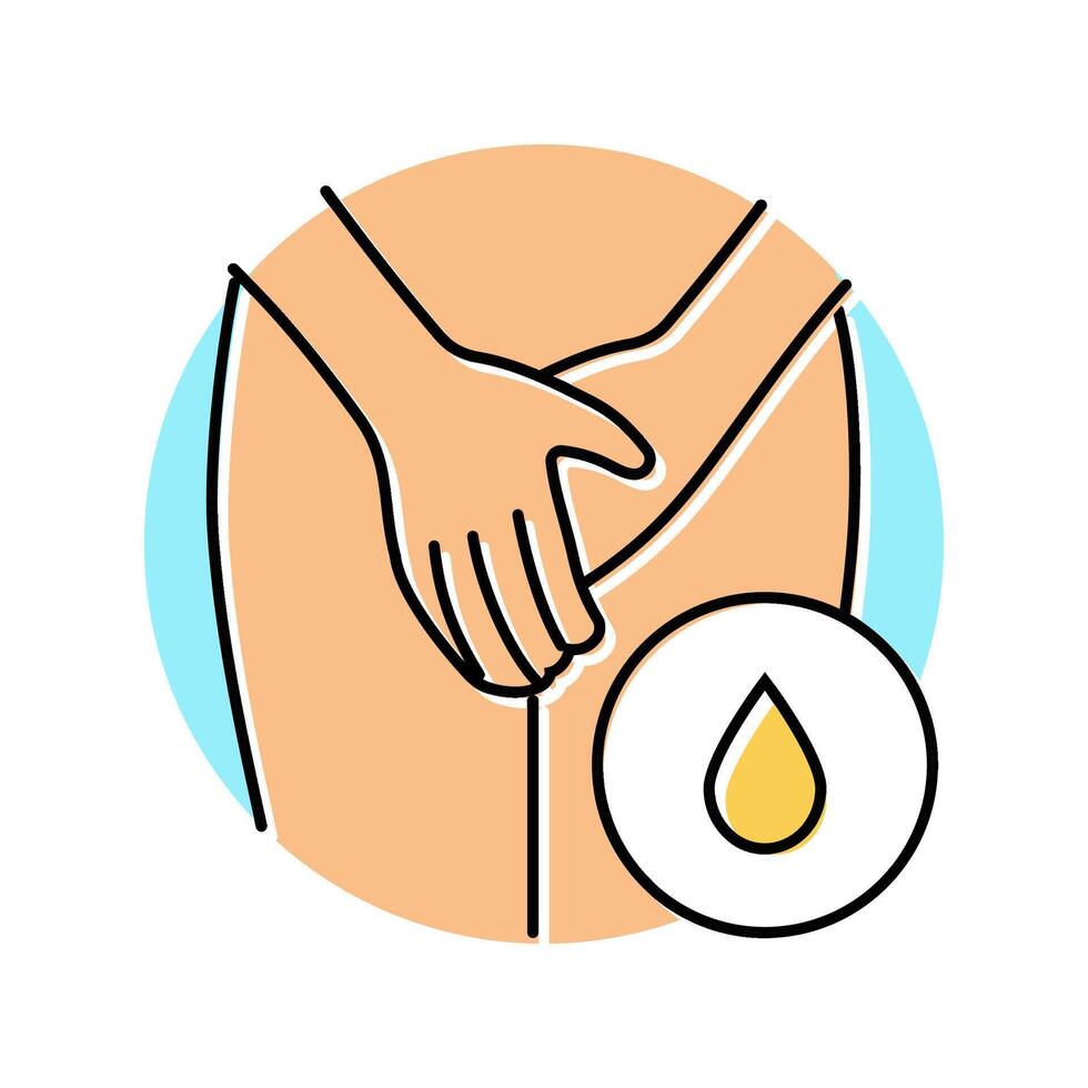 incontinence urology color icon illustration vector
