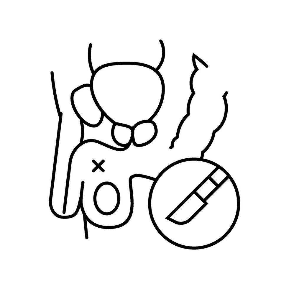 vasectomy urology line icon illustration vector