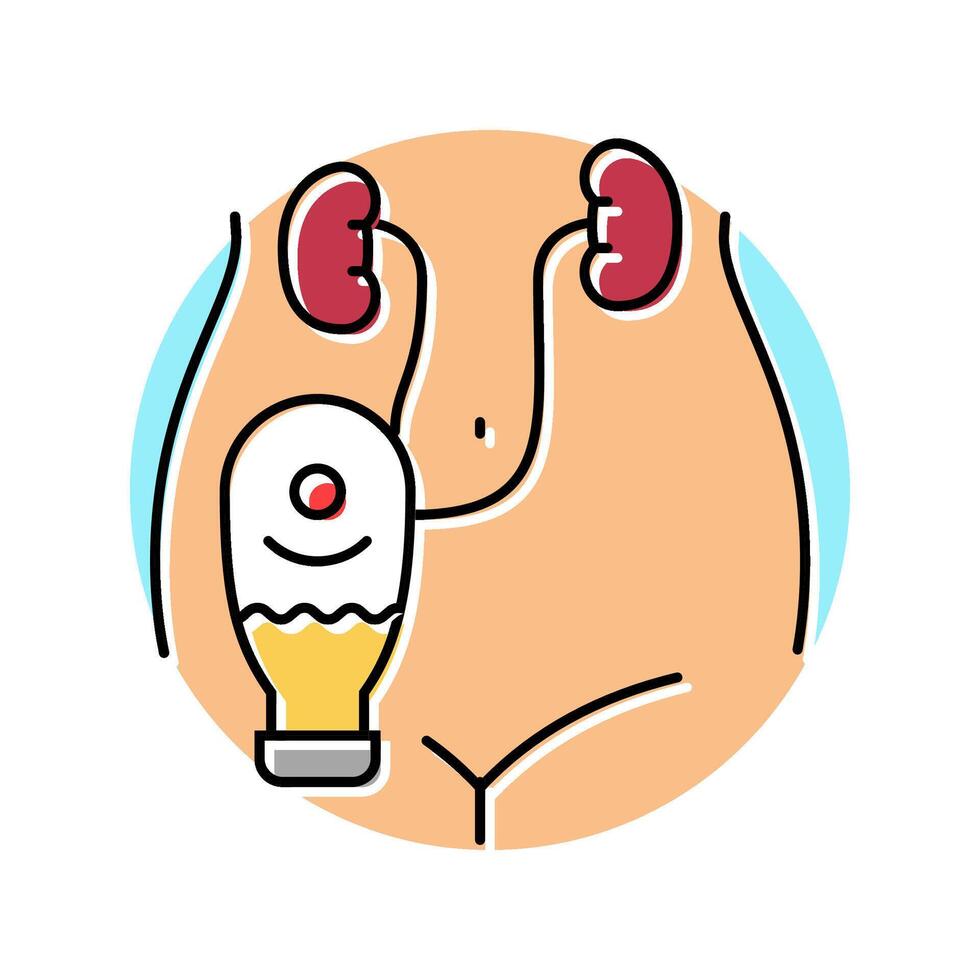 hydronephrosis urology color icon illustration vector