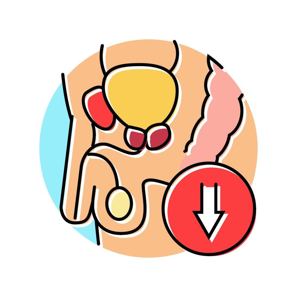erectile dysfunction urology color icon illustration vector