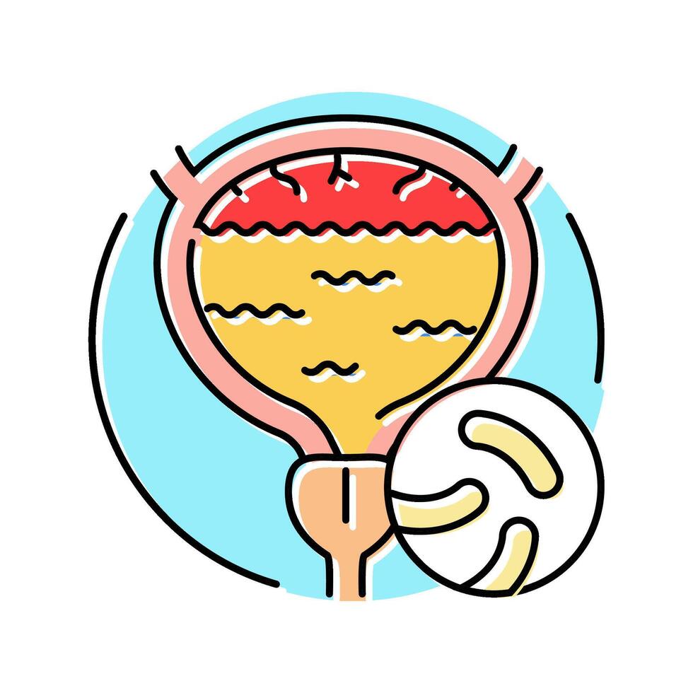 cystitis urology color icon illustration vector