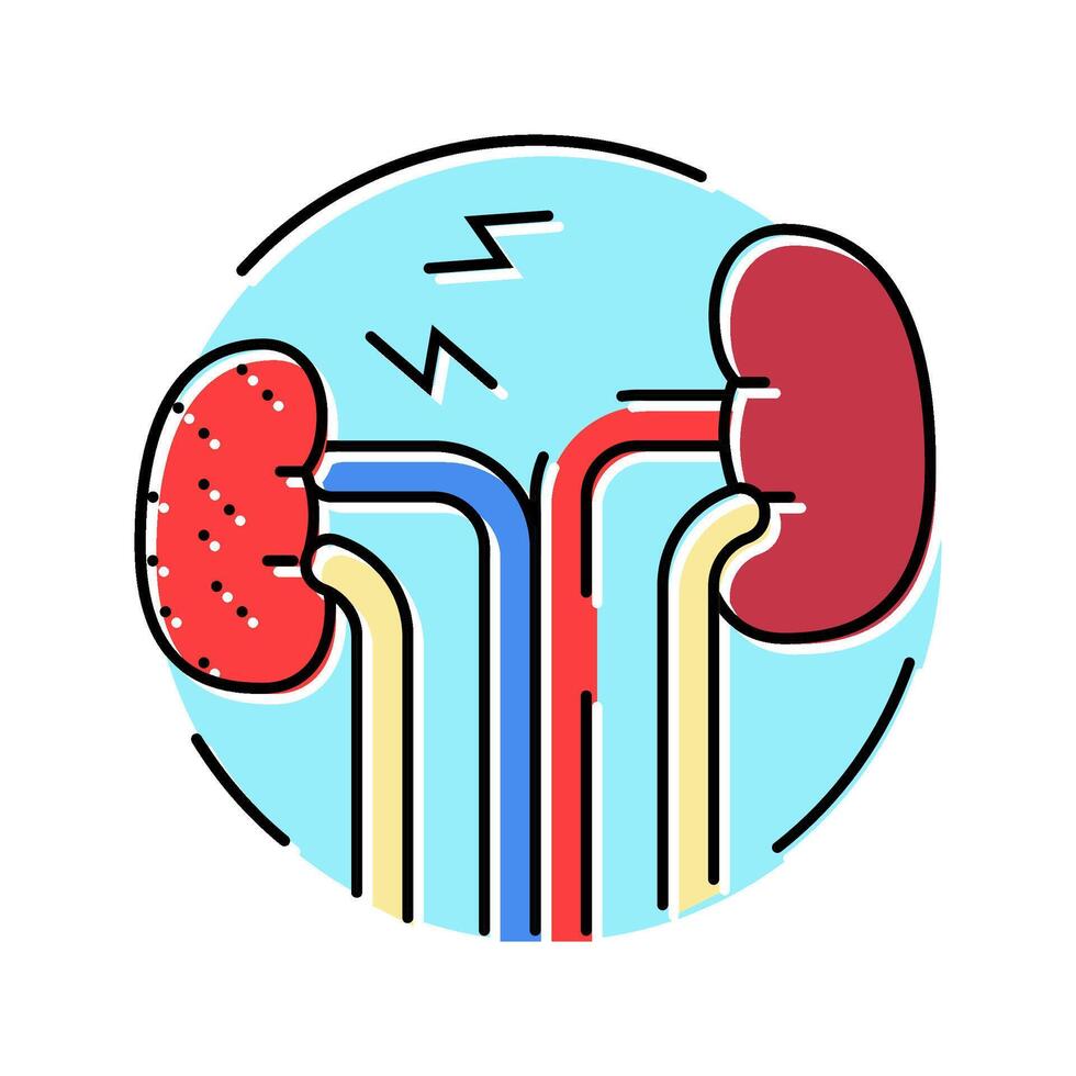 nephrectomy urology color icon illustration vector