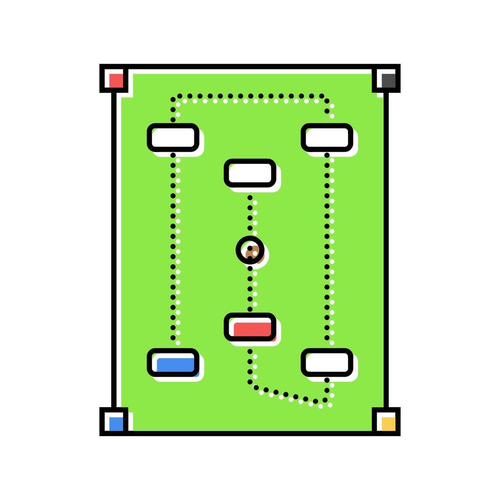 court croquet game color icon illustration vector