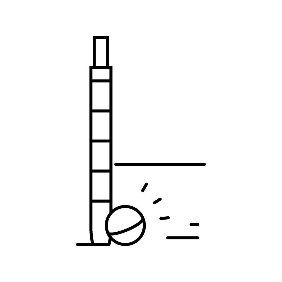 peg out croquet game line icon illustration vector