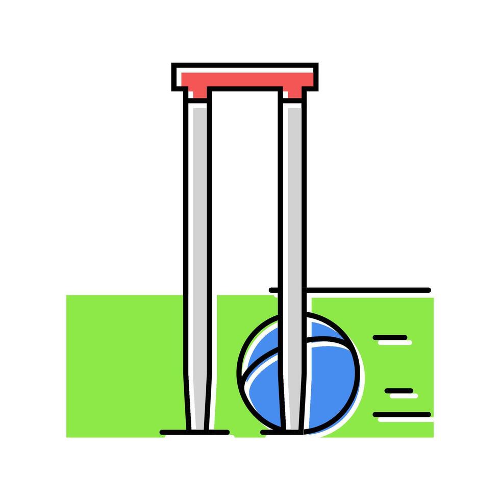 center stake croquet game color icon illustration vector
