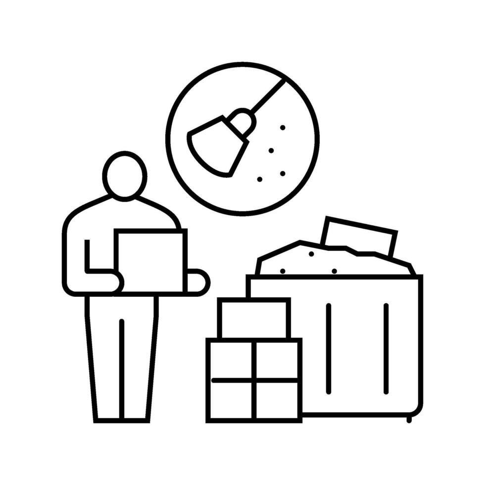 decluttering minimalism lifestyle line icon illustration vector