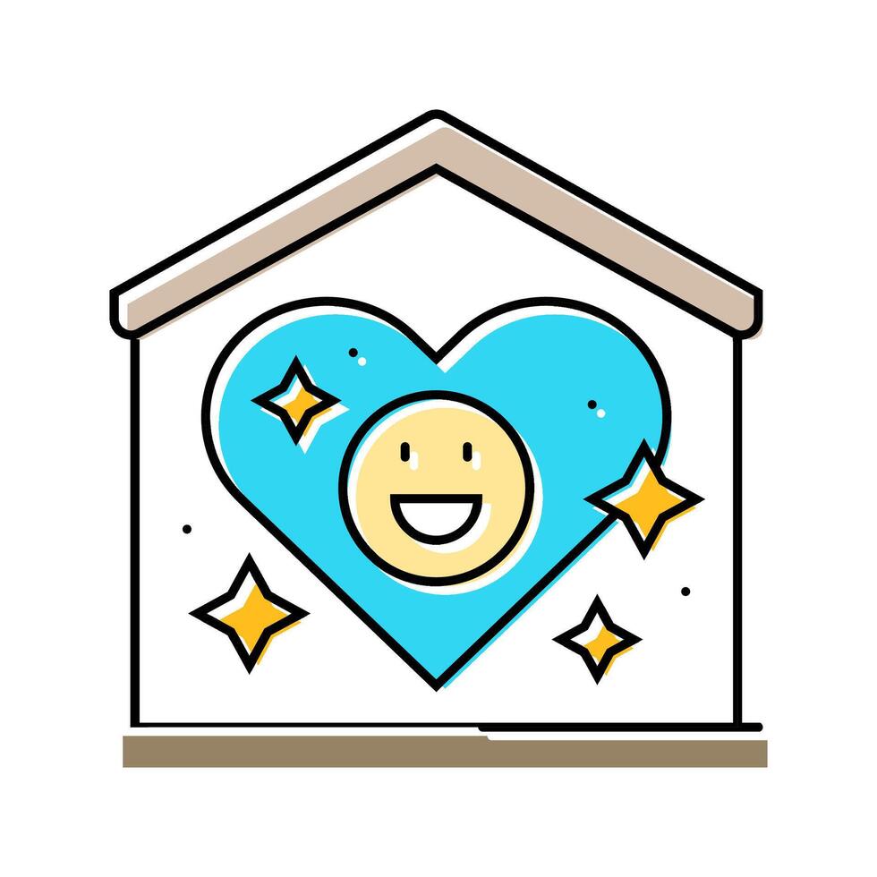simple living minimalism lifestyle color icon illustration vector