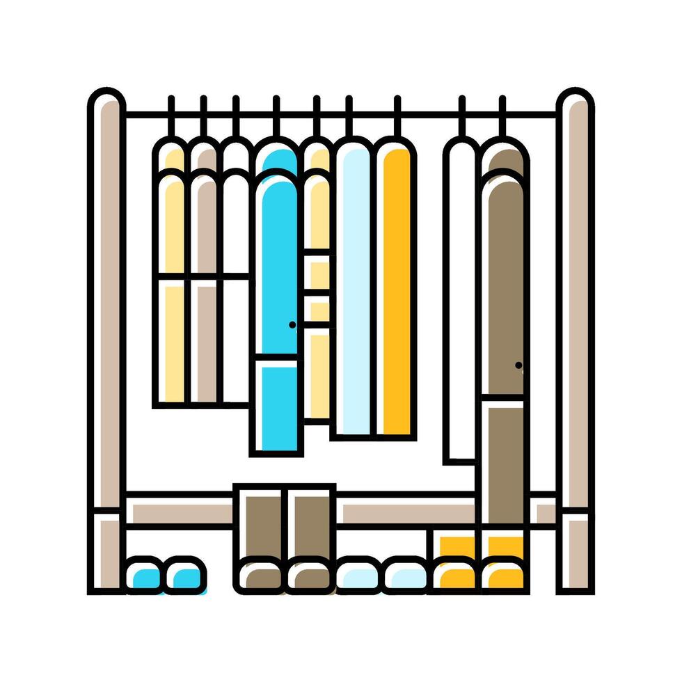 capsule wardrobe minimalism lifestyle color icon illustration vector
