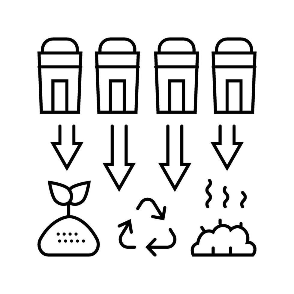 source separation line icon illustration vector