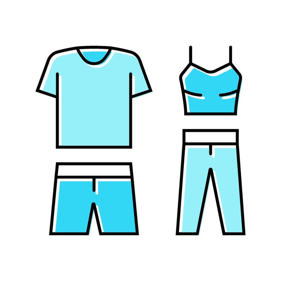 activewear clothing color icon illustration vector