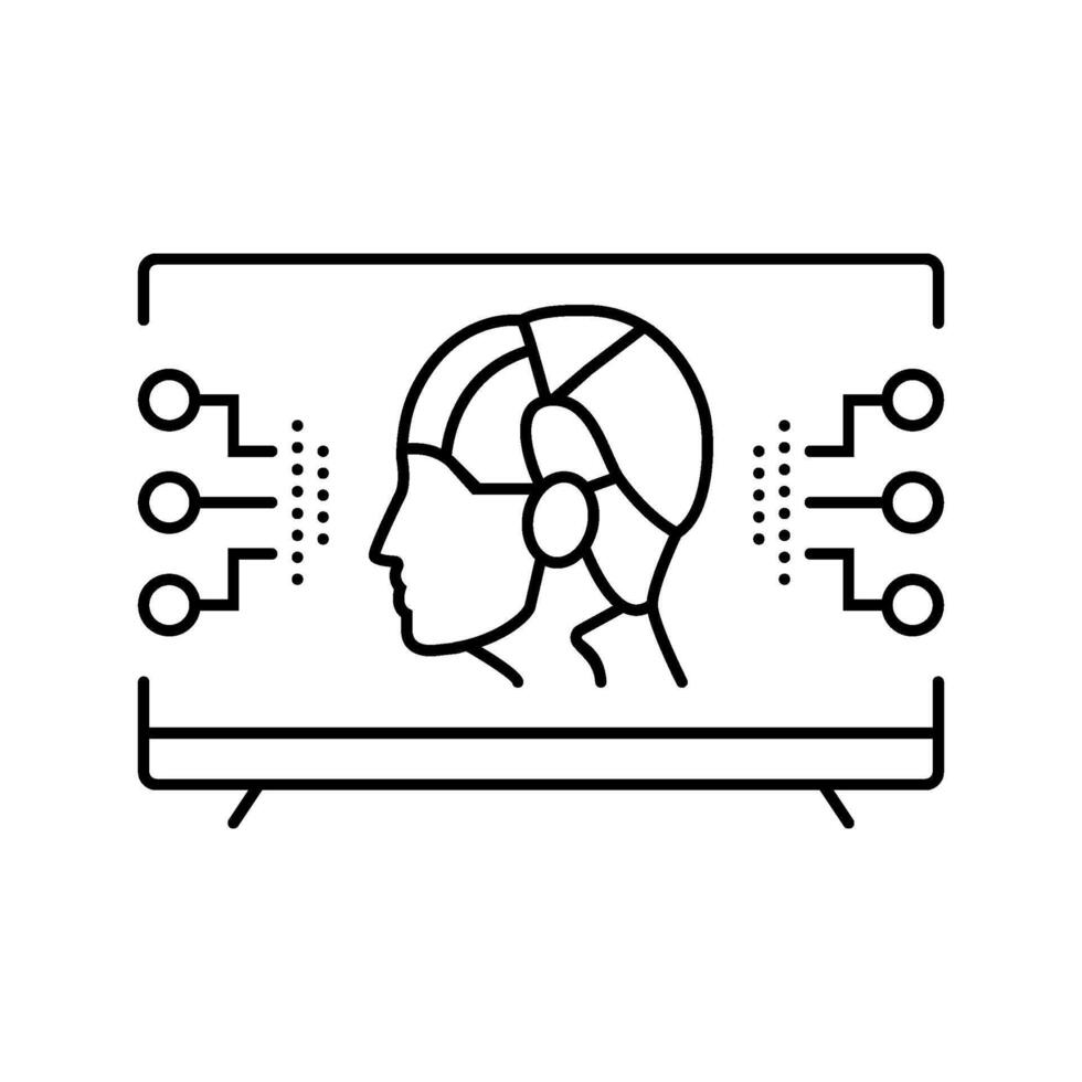cyberpunk movie line icon illustration vector