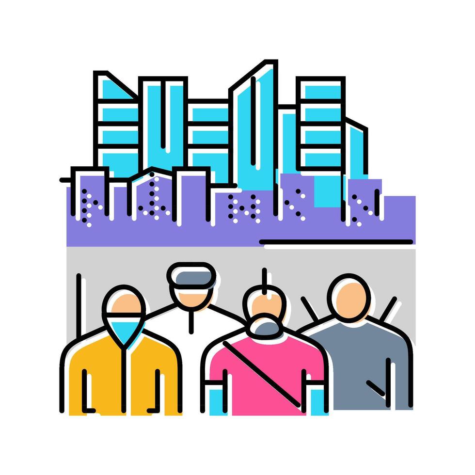 underground resistance color icon illustration vector