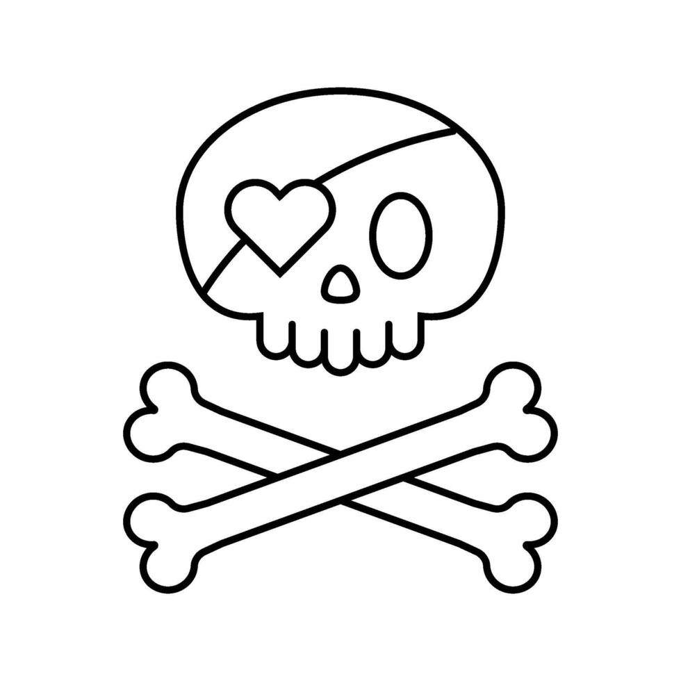 emotional hardcore emo core line icon illustration vector
